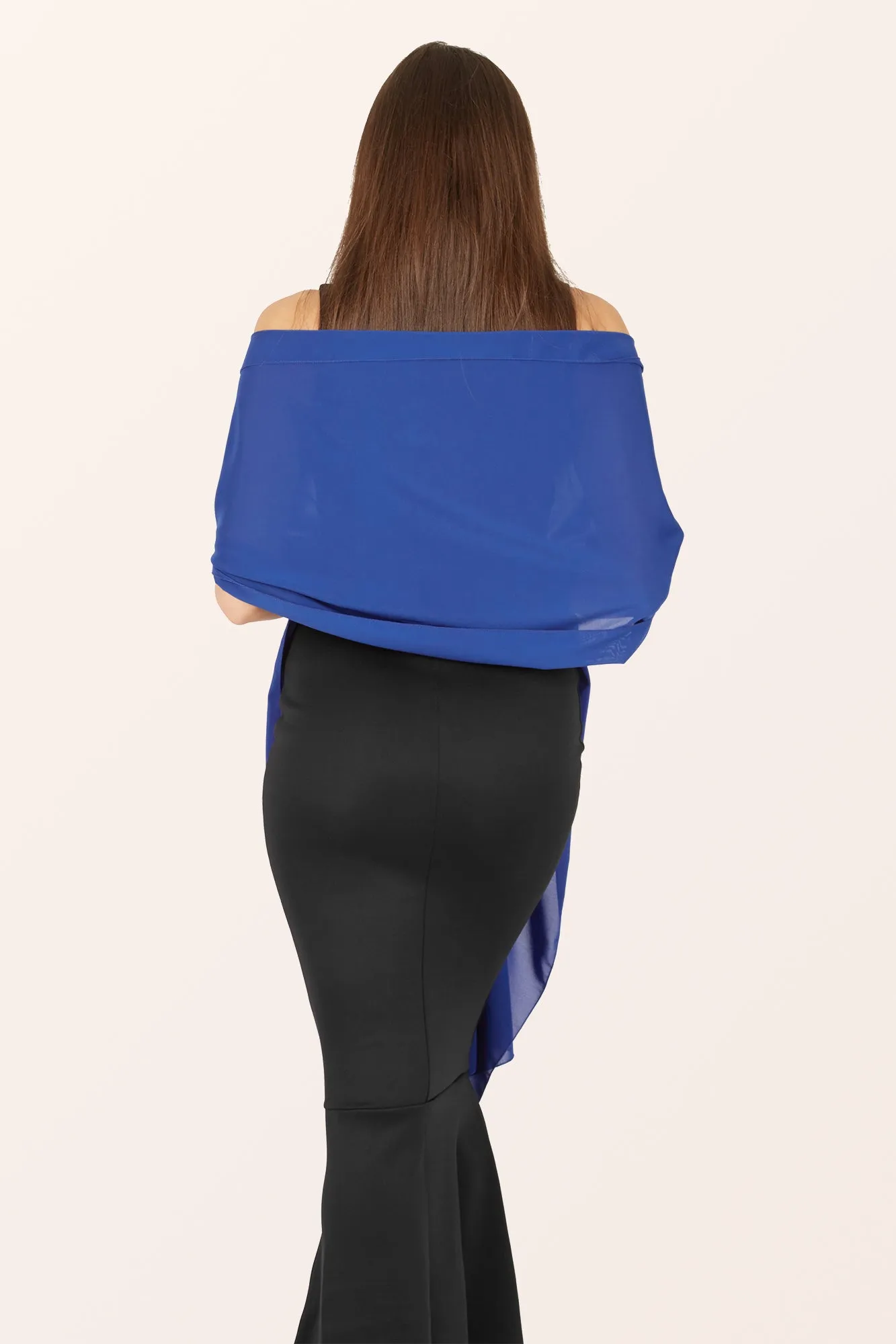 Chiffon Shawl - Royal Blue