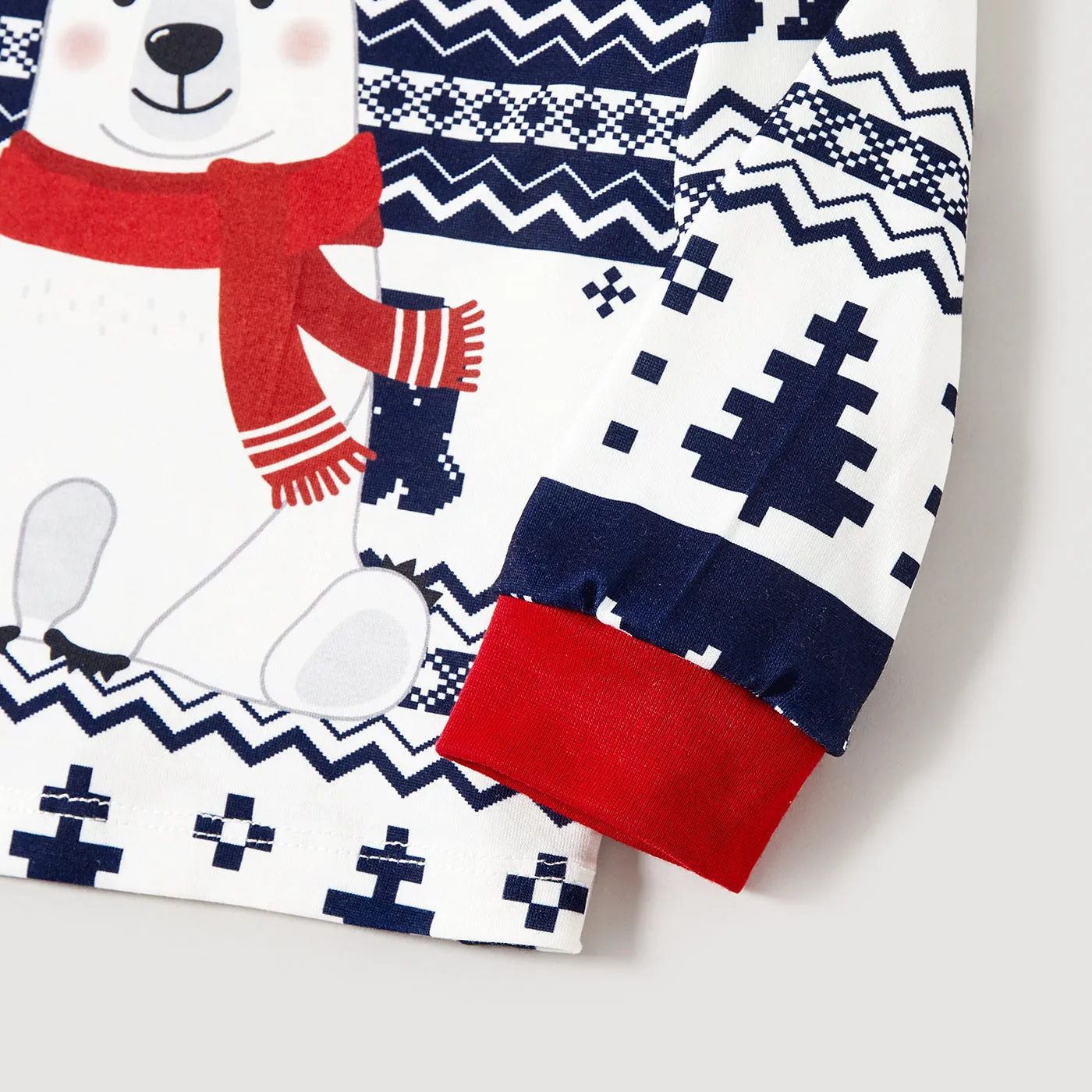 Christmas Family Matching Bear Print Long-sleeve Pajamas Sets(Flame Resistant)