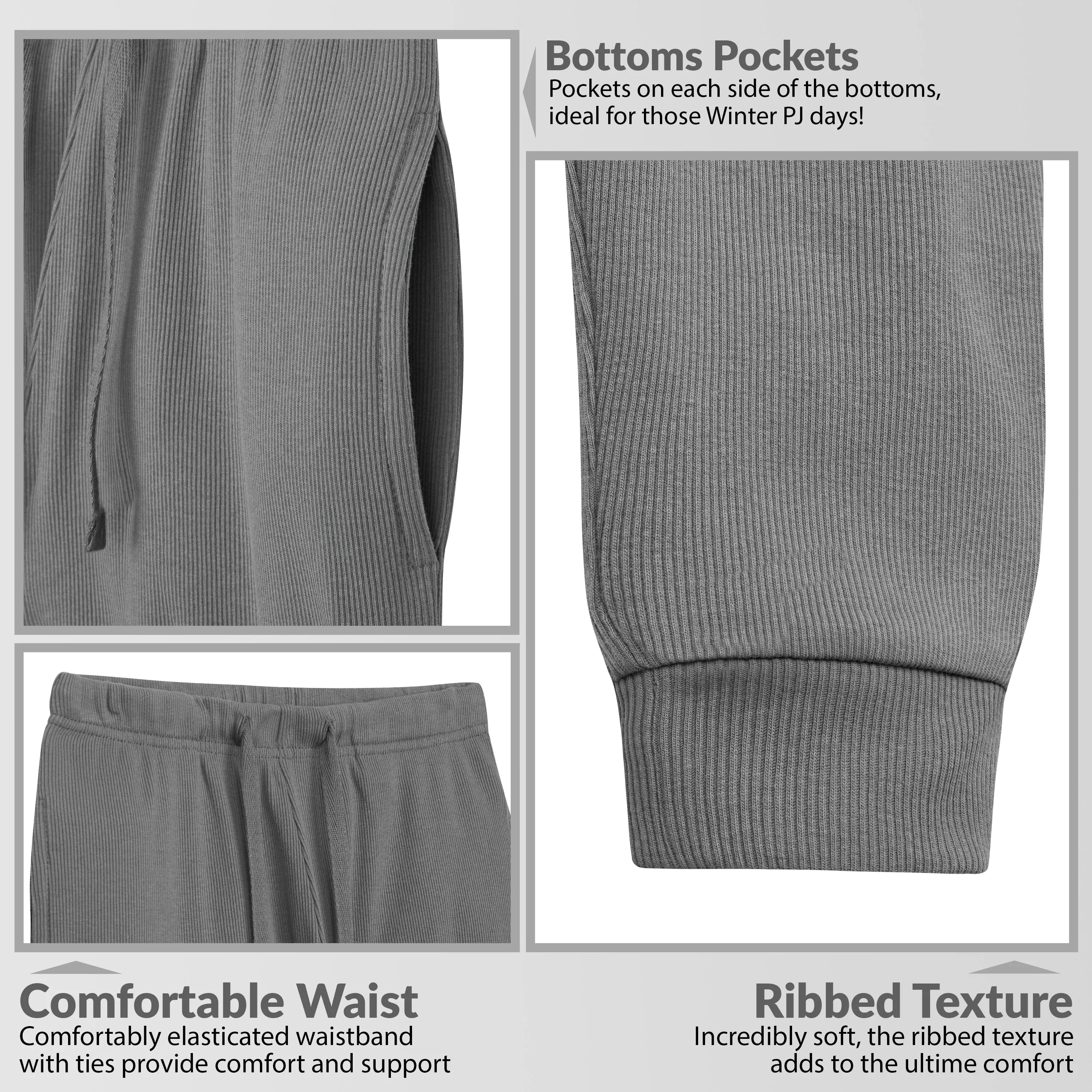 CityComfort Ribbed Pyjamas for Kids - Matching PJs for Family