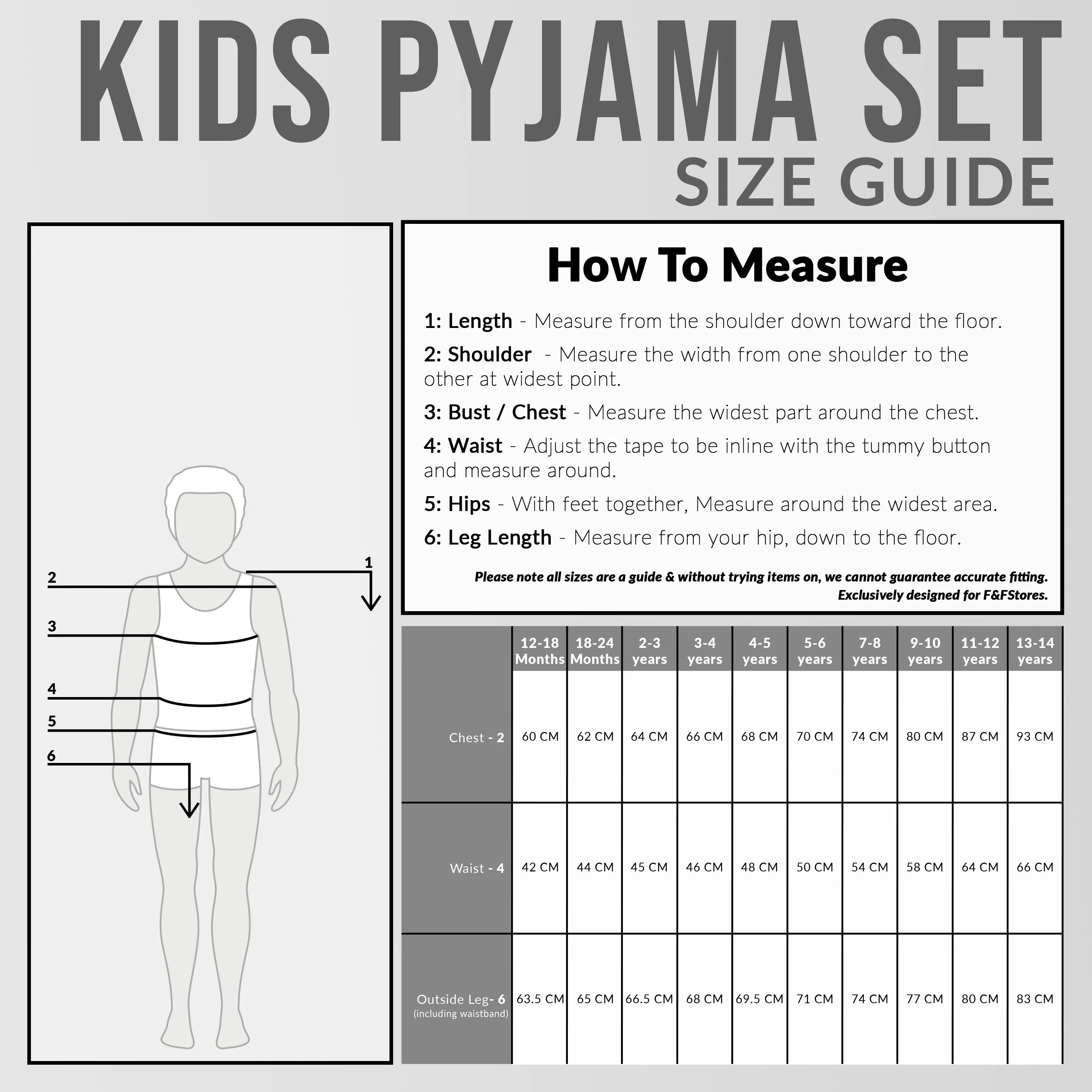 CityComfort Ribbed Pyjamas for Kids - Matching PJs for Family
