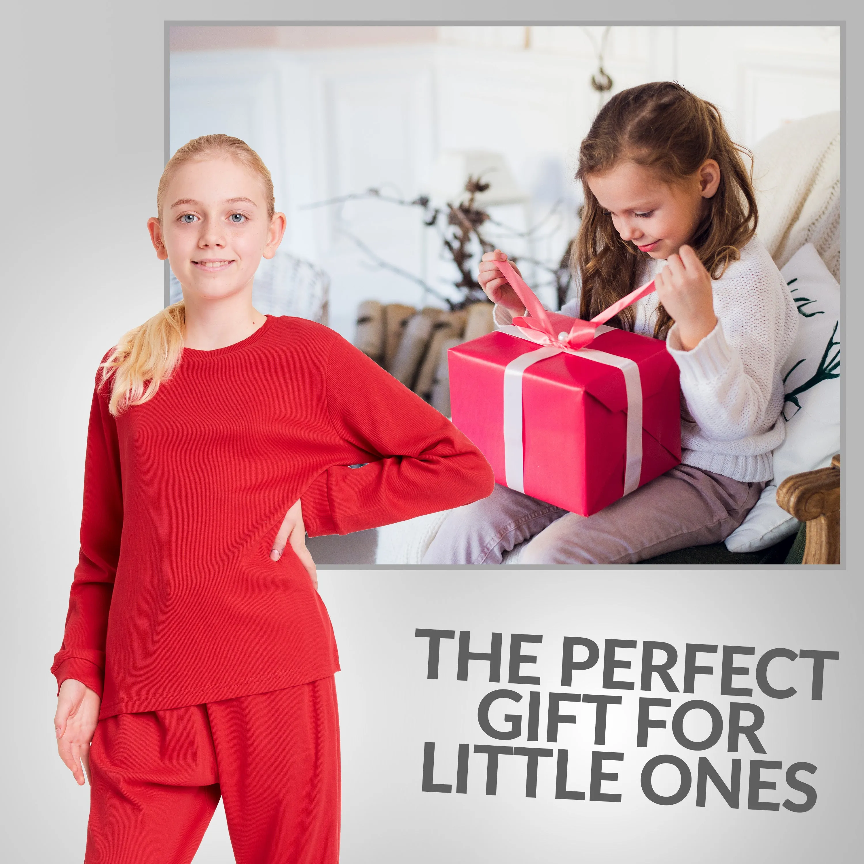 CityComfort Ribbed Pyjamas for Kids - Matching PJs for Family