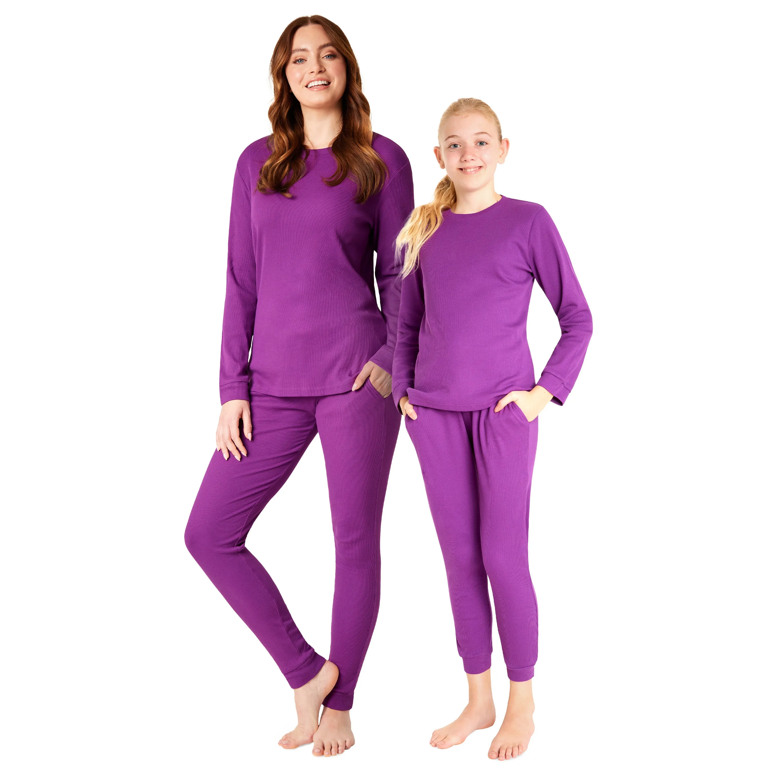 CityComfort Ribbed Pyjamas for Kids - Matching PJs for Family