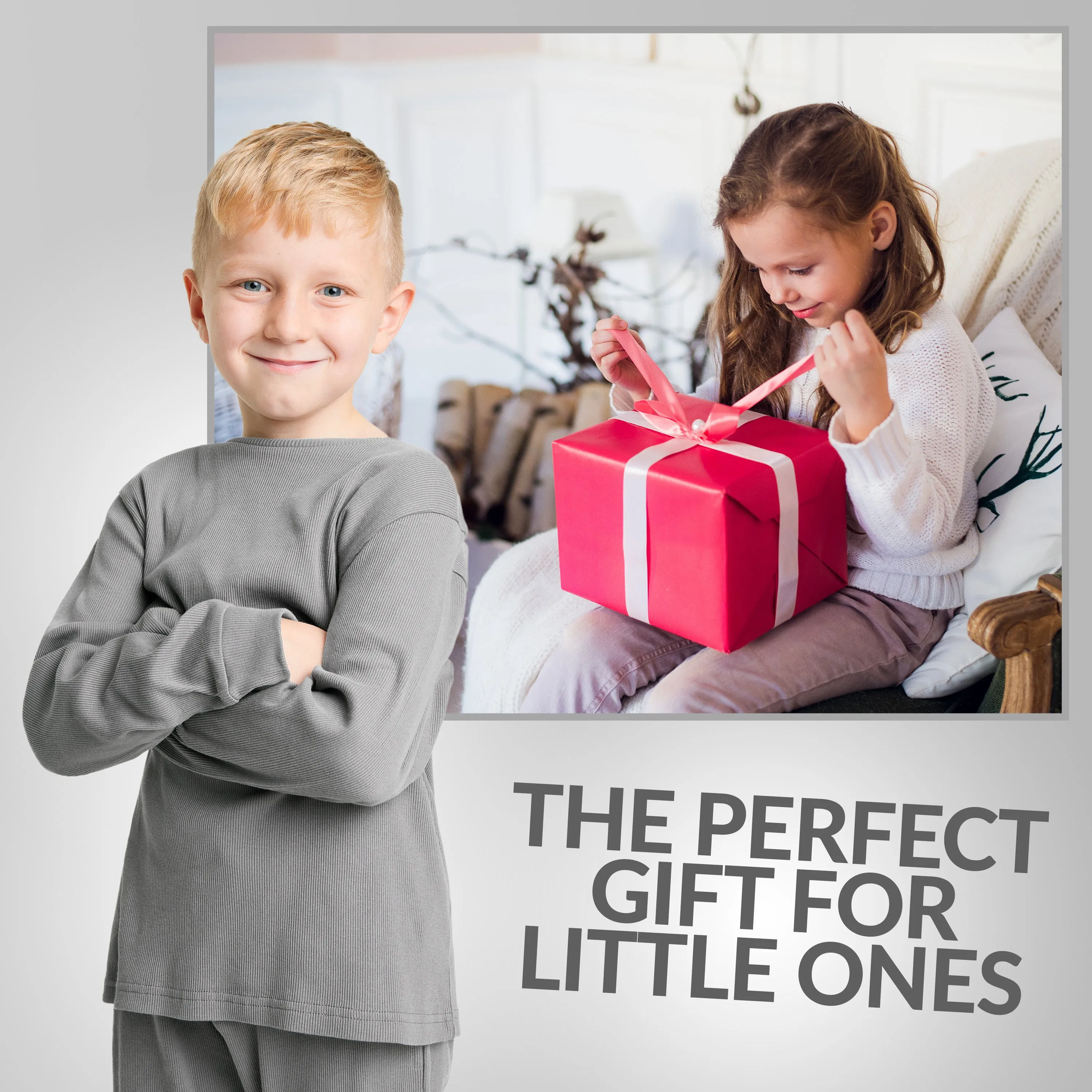 CityComfort Ribbed Pyjamas for Kids - Matching PJs for Family