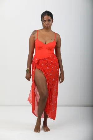 Classic Long Sarong - Carnations