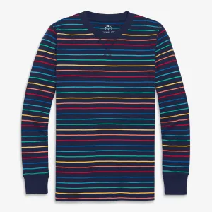 Clearance grown-ups organic pj top in festive rainbow stripe  (unisex fit)