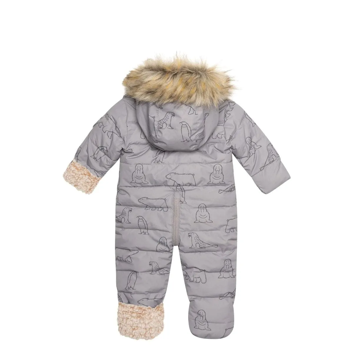 Deux Par Deux One-Piece Baby Snowsuit - Arctic Animals