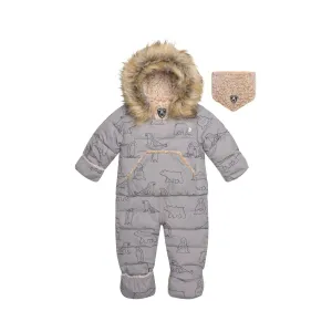 Deux Par Deux One-Piece Baby Snowsuit - Arctic Animals