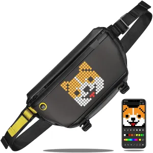 Divoom Pixoo Pixel Display Sling Shoulder Bum Crossbody Shoulder Bag Lights Display