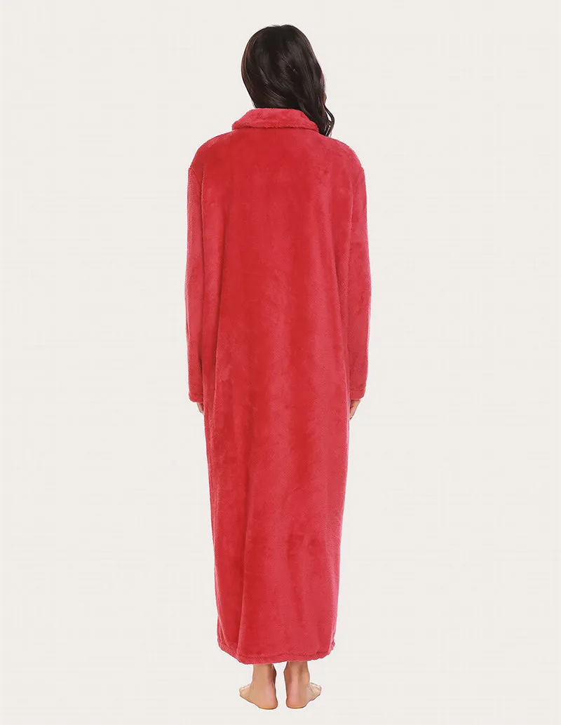 Ekouaer Long Warm Fleece Robe (US Only)