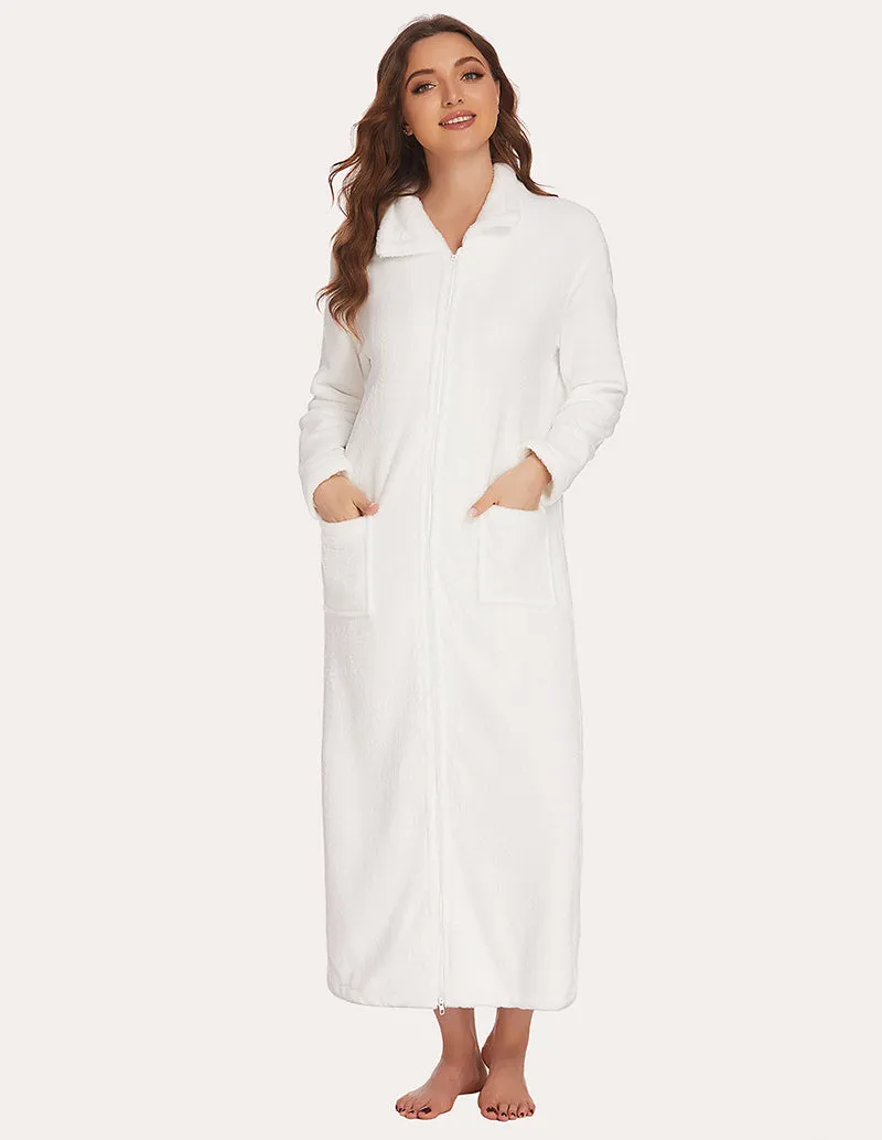 Ekouaer Long Warm Fleece Robe (US Only)