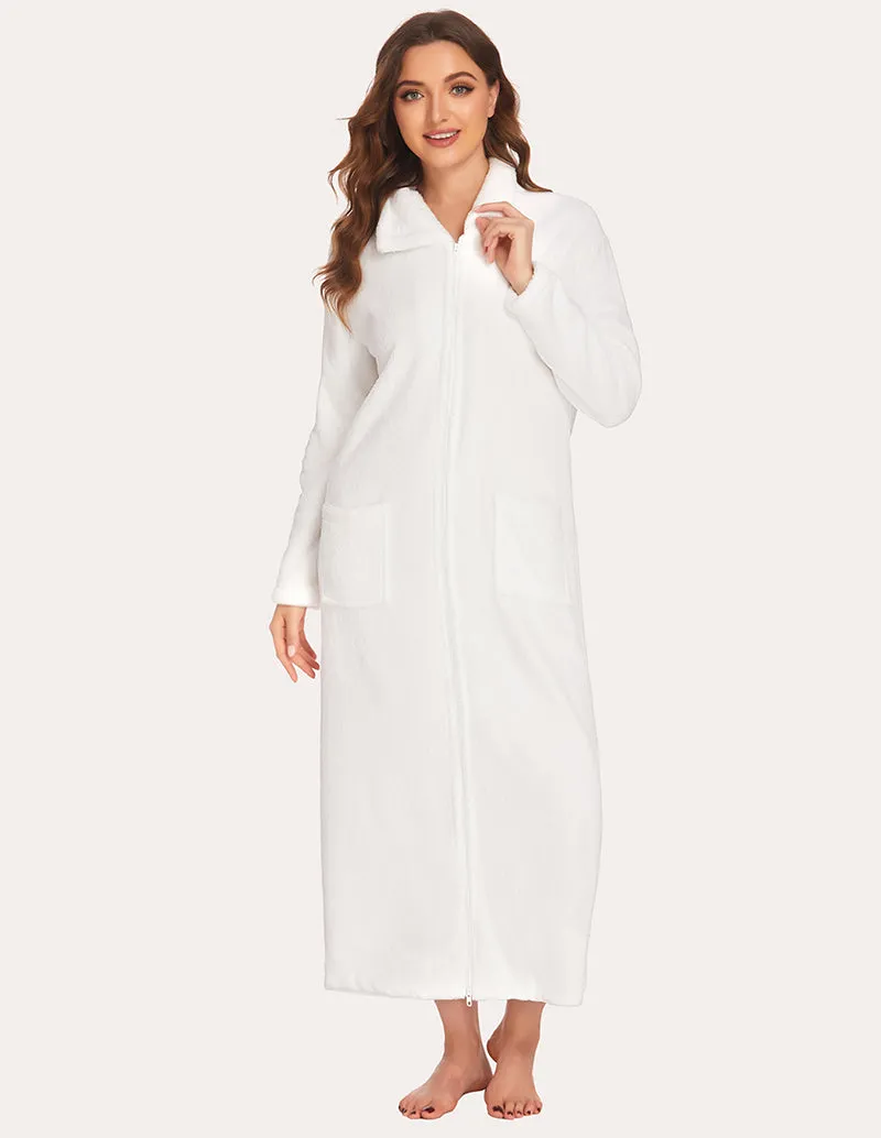 Ekouaer Long Warm Fleece Robe (US Only)