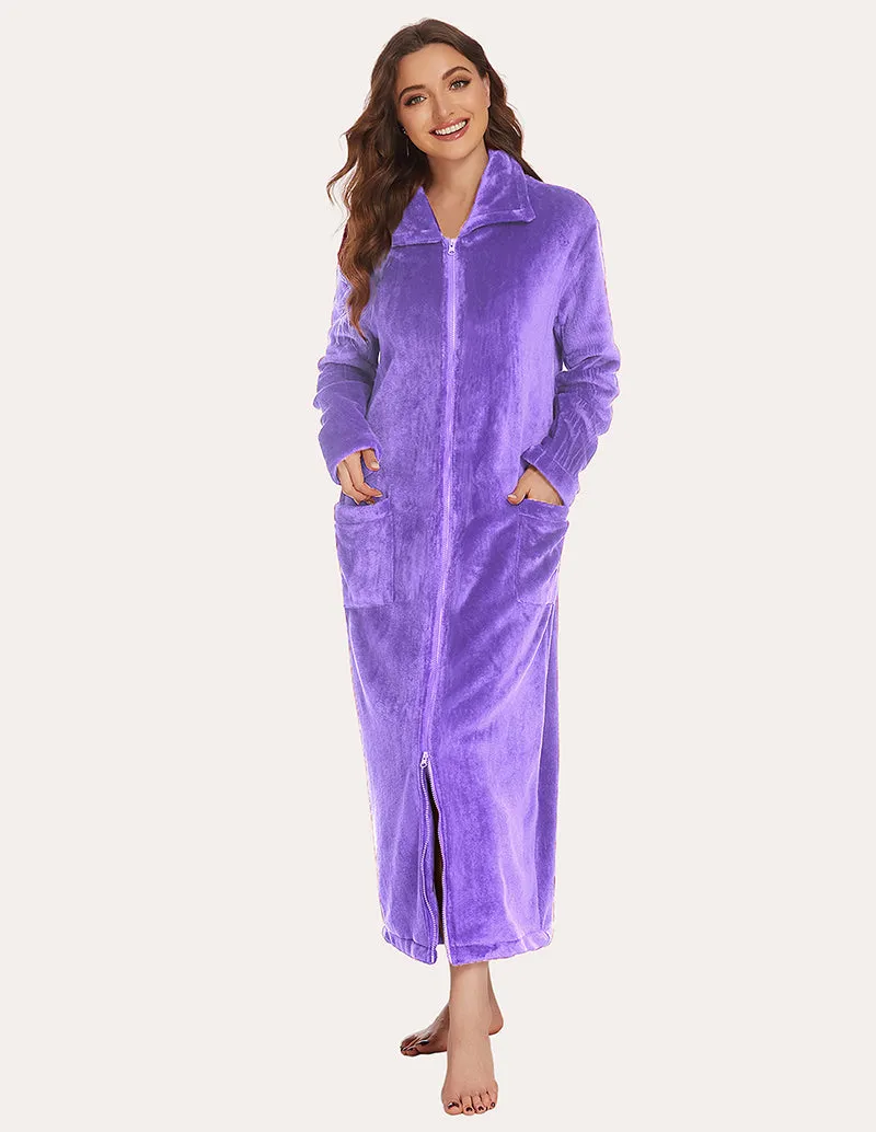 Ekouaer Long Warm Fleece Robe (US Only)