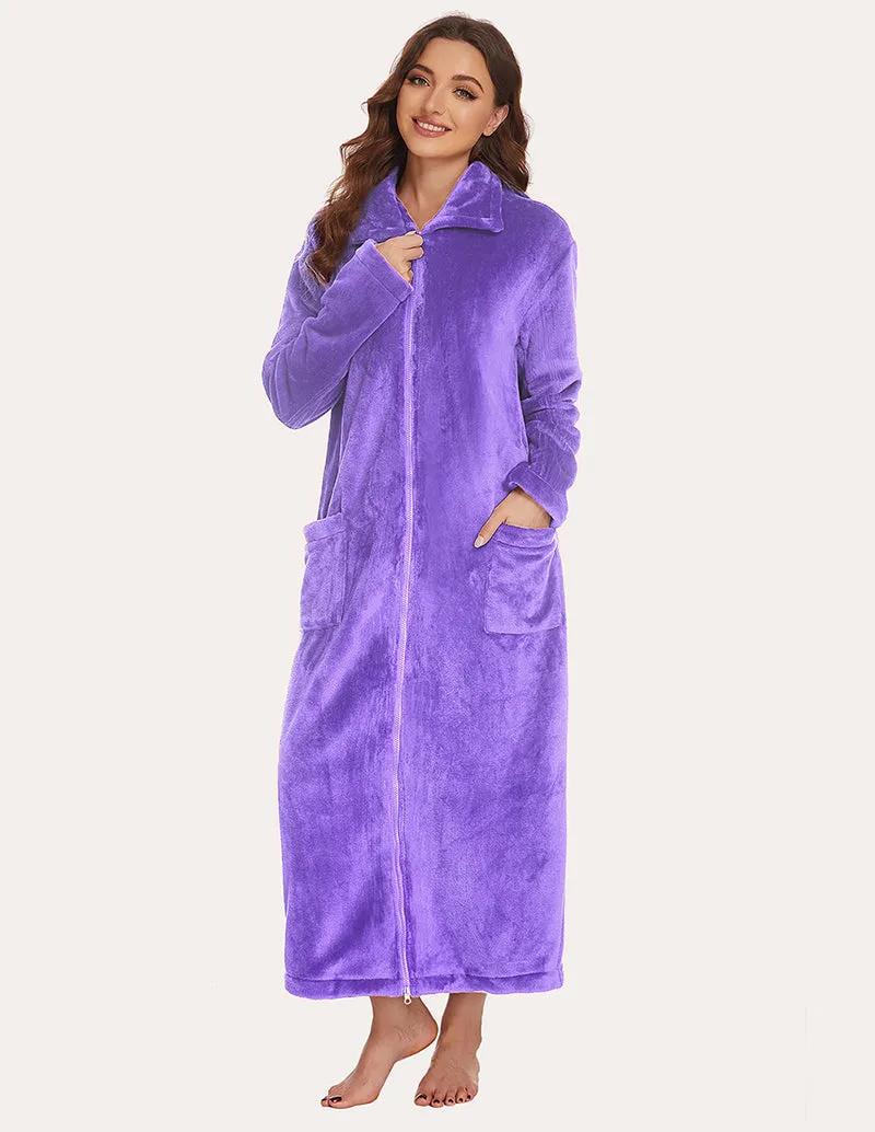 Ekouaer Long Warm Fleece Robe (US Only)