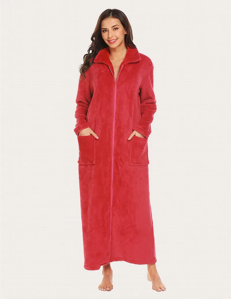Ekouaer Long Warm Fleece Robe (US Only)