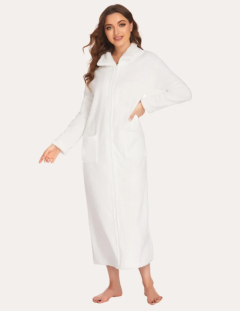 Ekouaer Long Warm Fleece Robe (US Only)