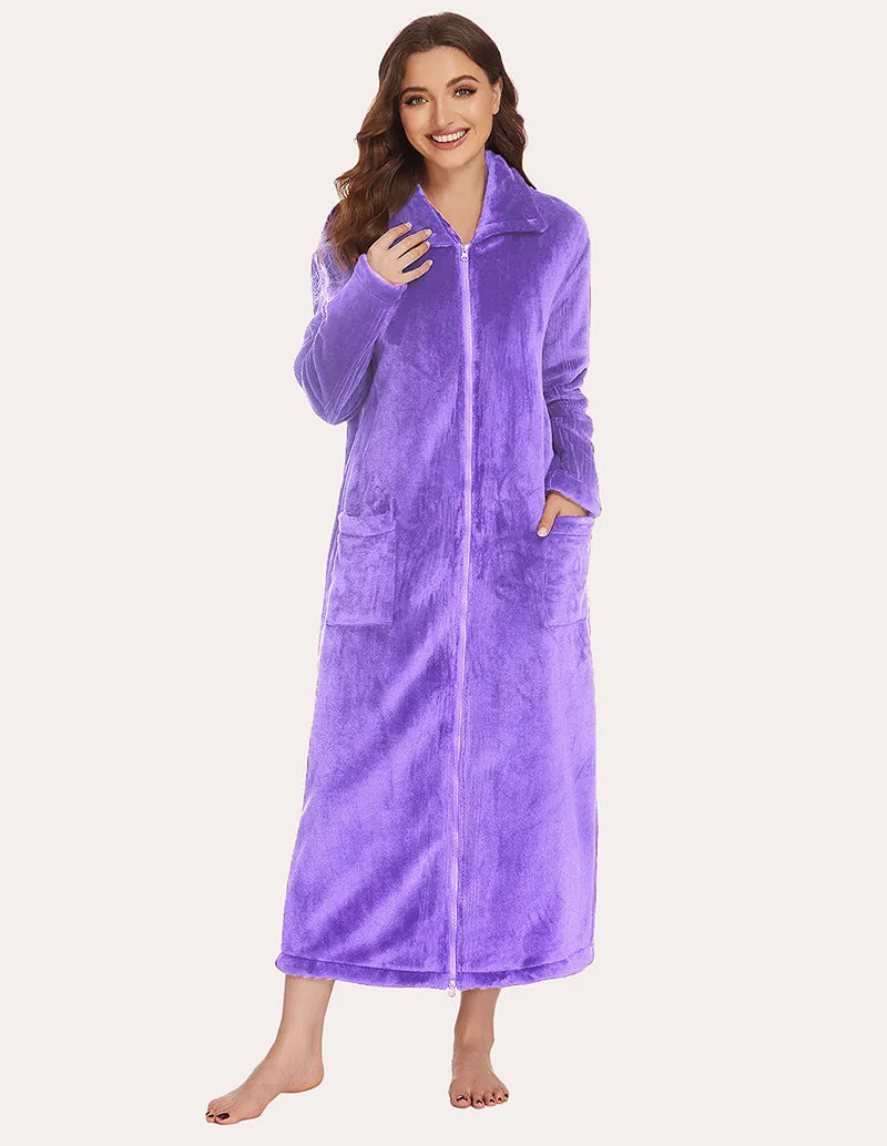 Ekouaer Long Warm Fleece Robe (US Only)