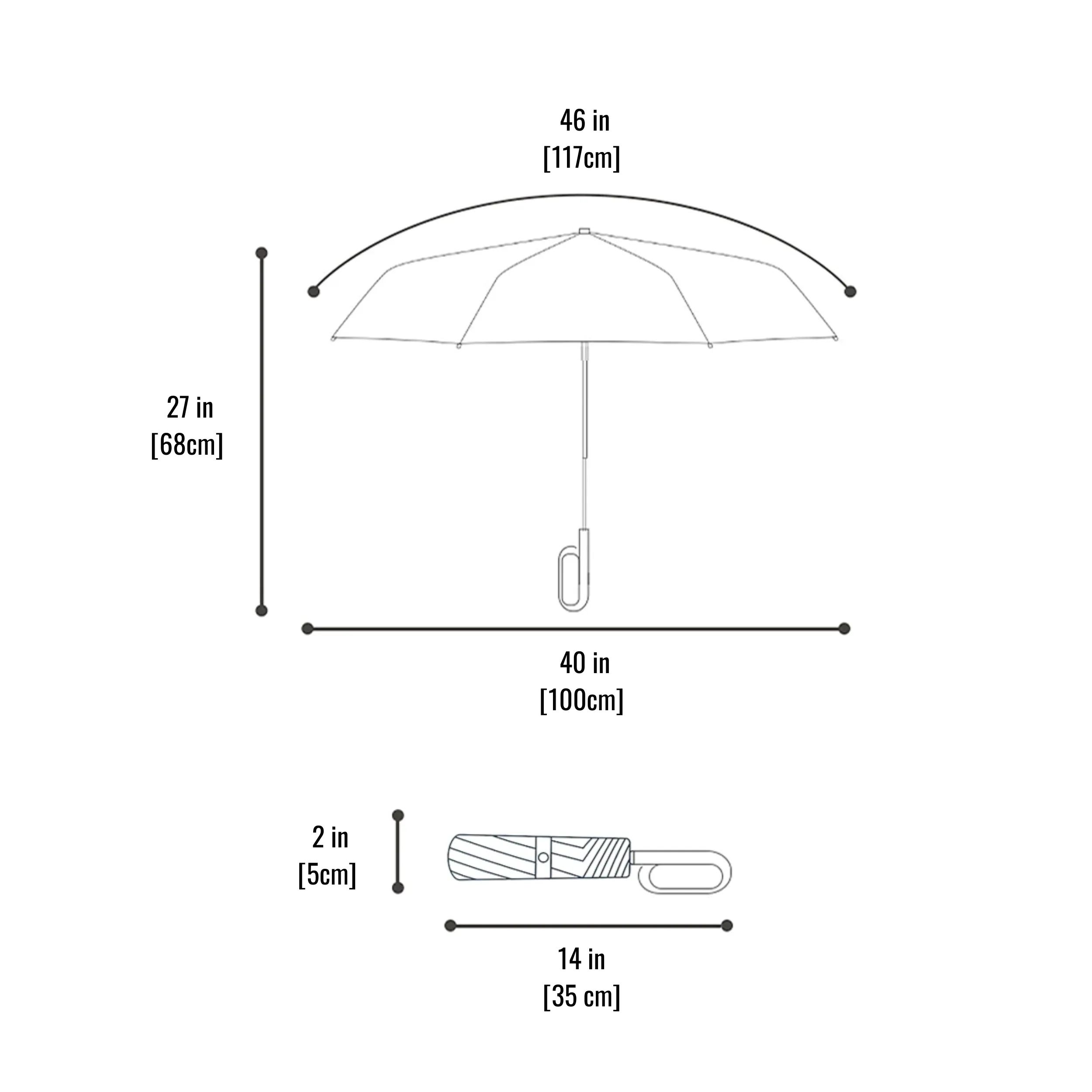 EVERYDAY | Umbrella with Never-Forget Carabiner Handle