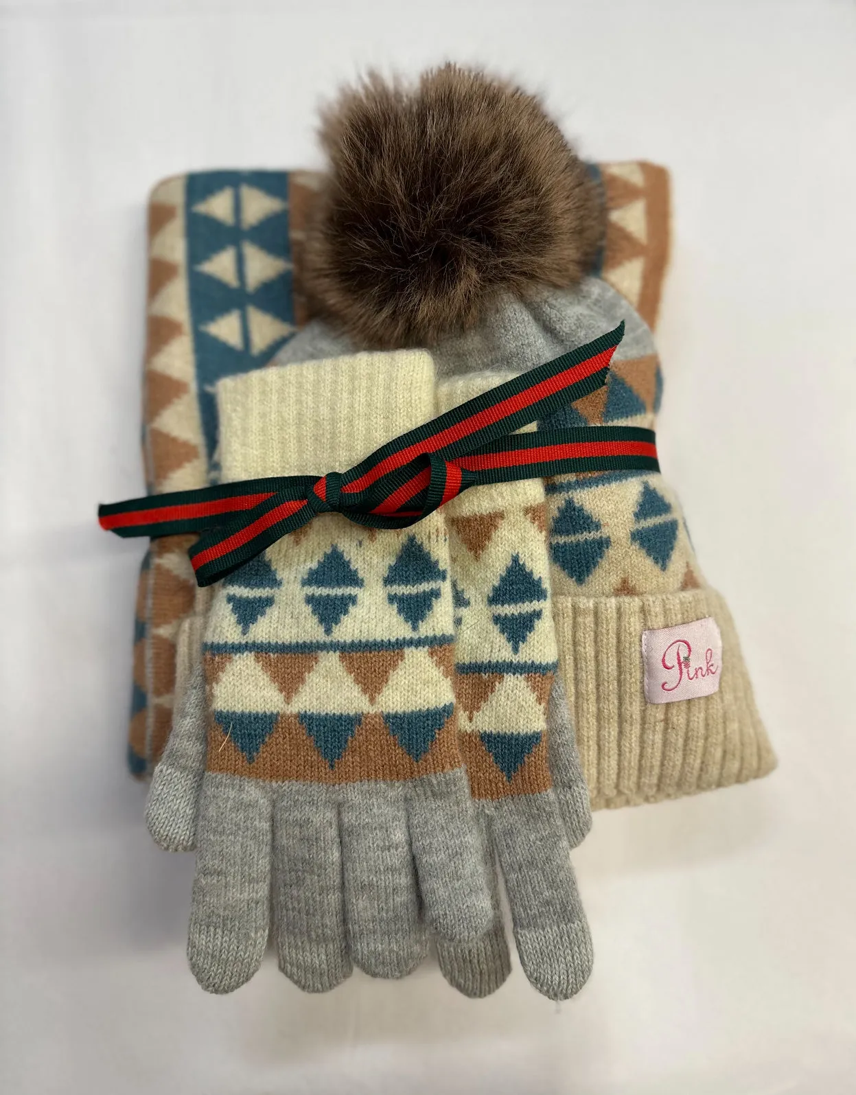 Fair Isle Hat, Glove & Scarf Sets