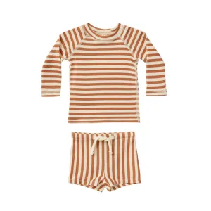Finn Rashguard   Short Set | Clay Stripe