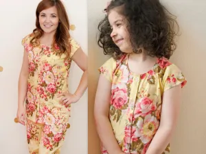 Floral Mommy Daughter Matching PJs