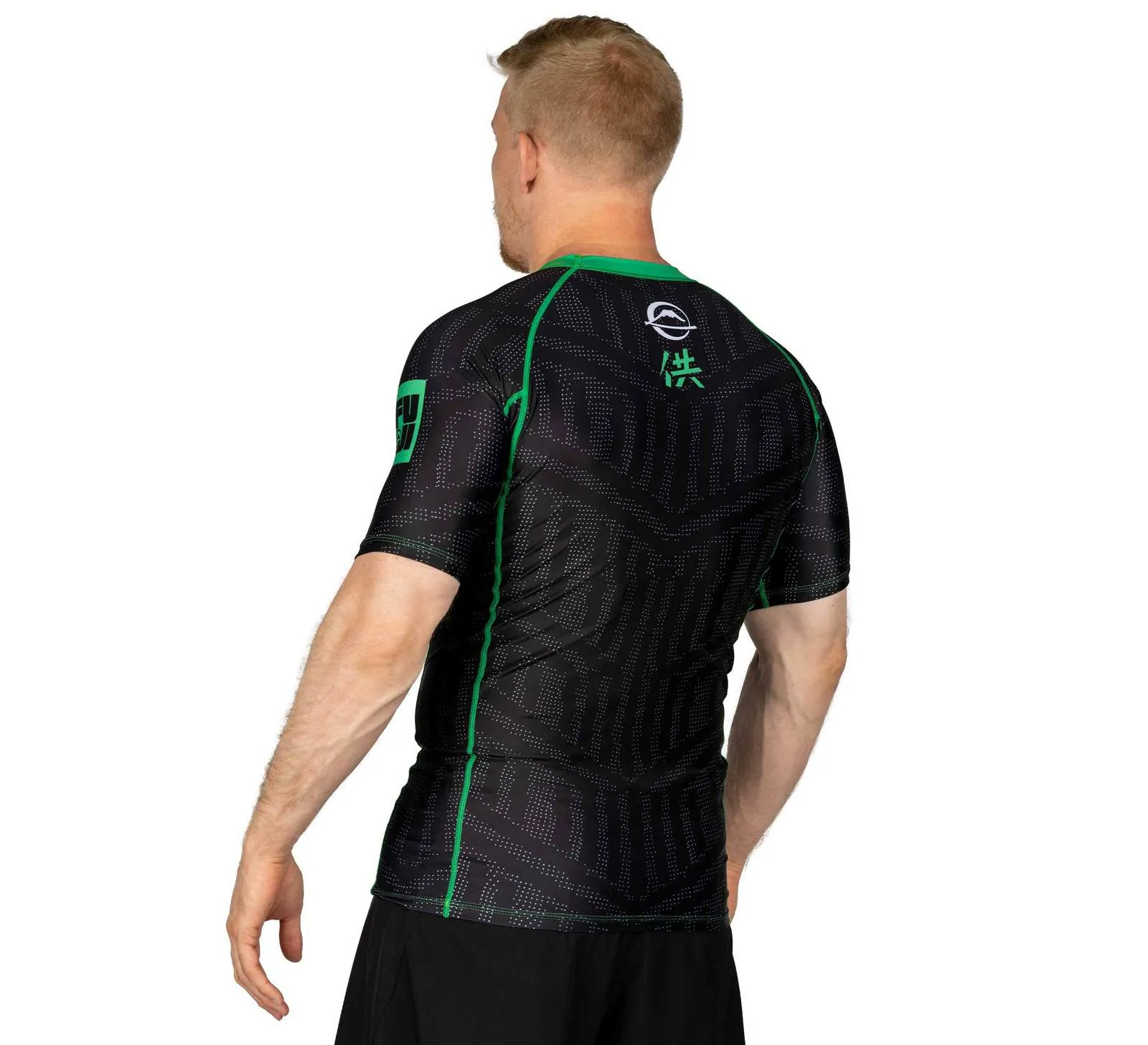 Fuji "Team Fuji" Short Sleeve Rash Guard - Black/Green