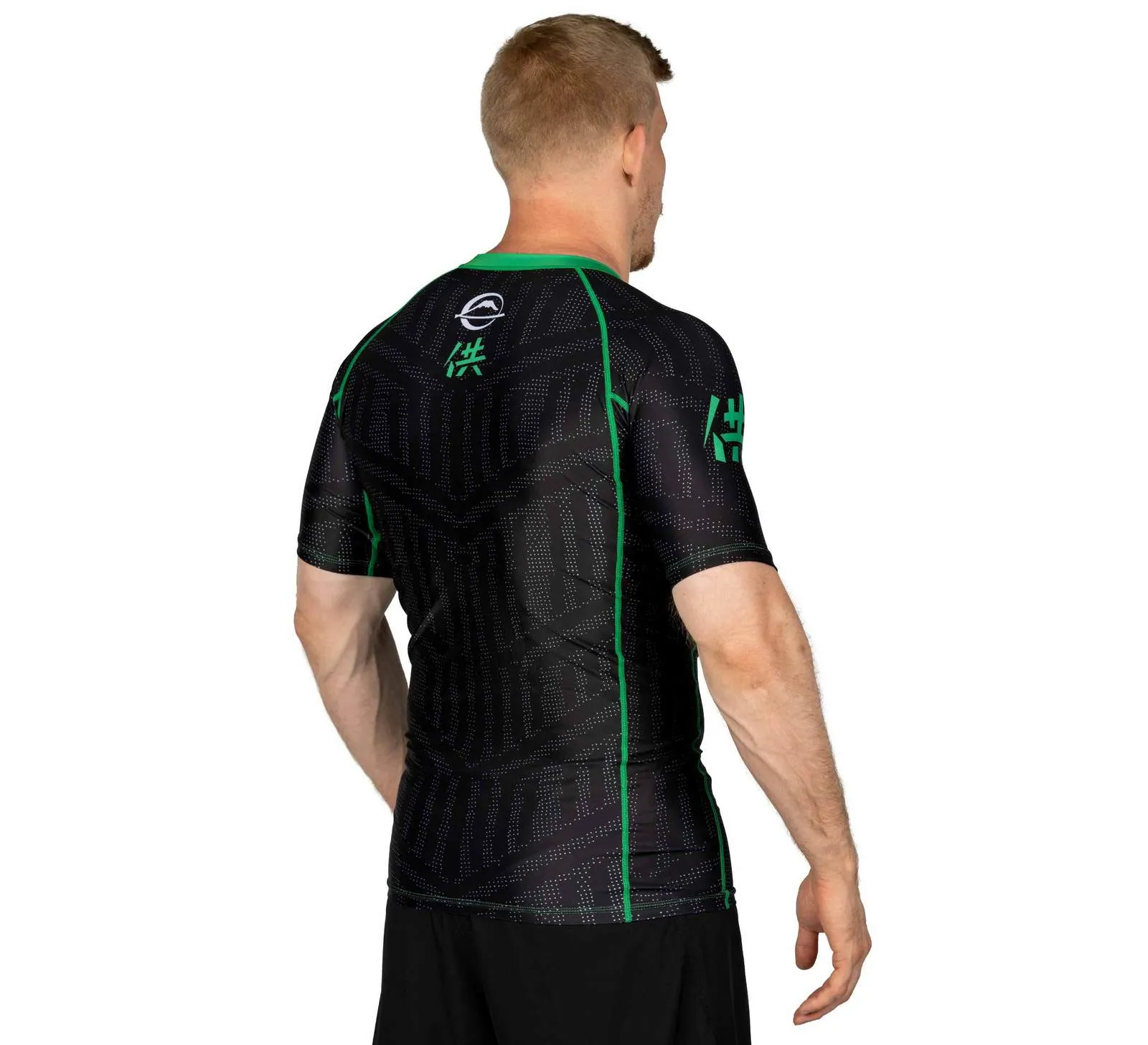 Fuji "Team Fuji" Short Sleeve Rash Guard - Black/Green