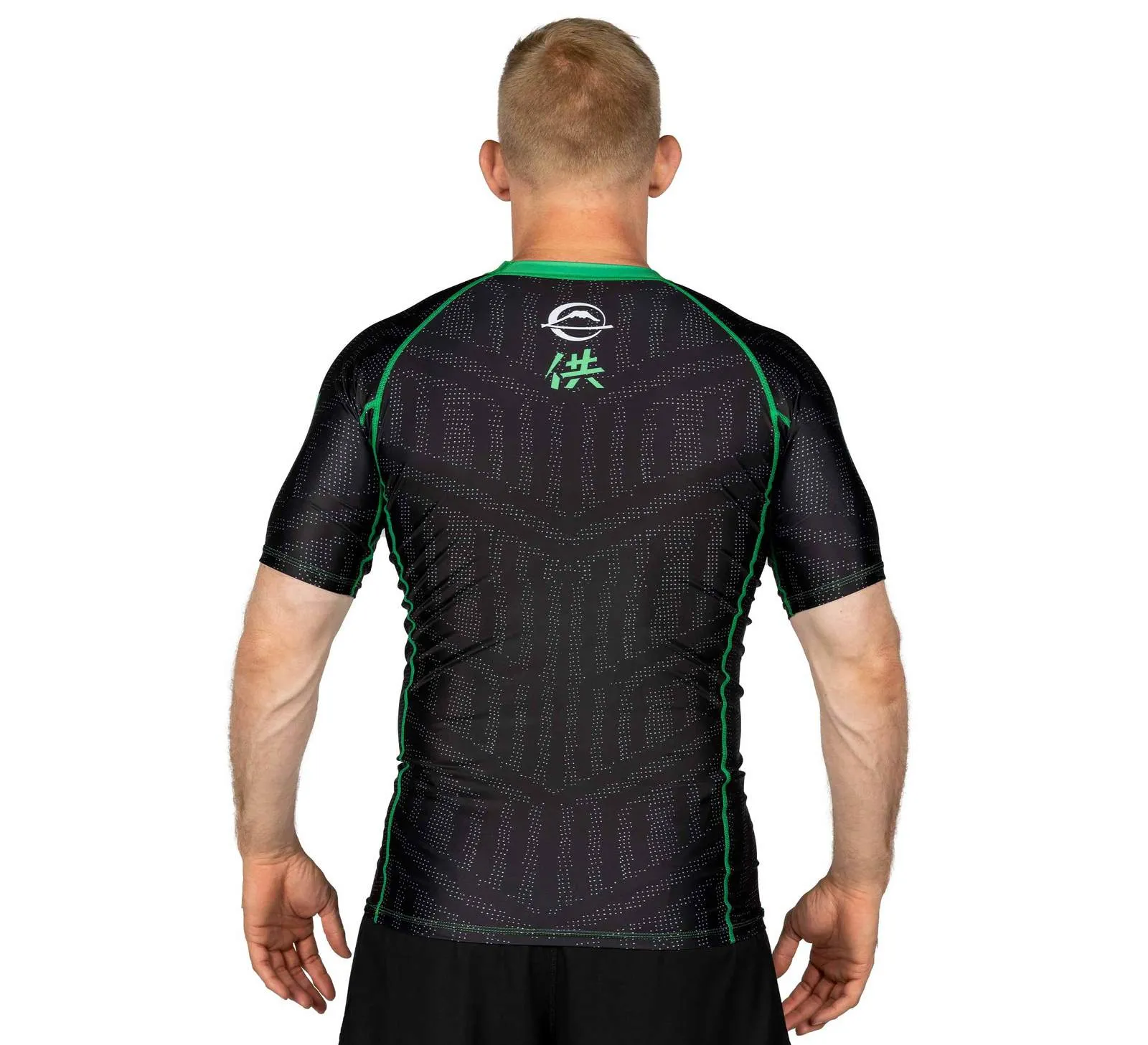 Fuji "Team Fuji" Short Sleeve Rash Guard - Black/Green