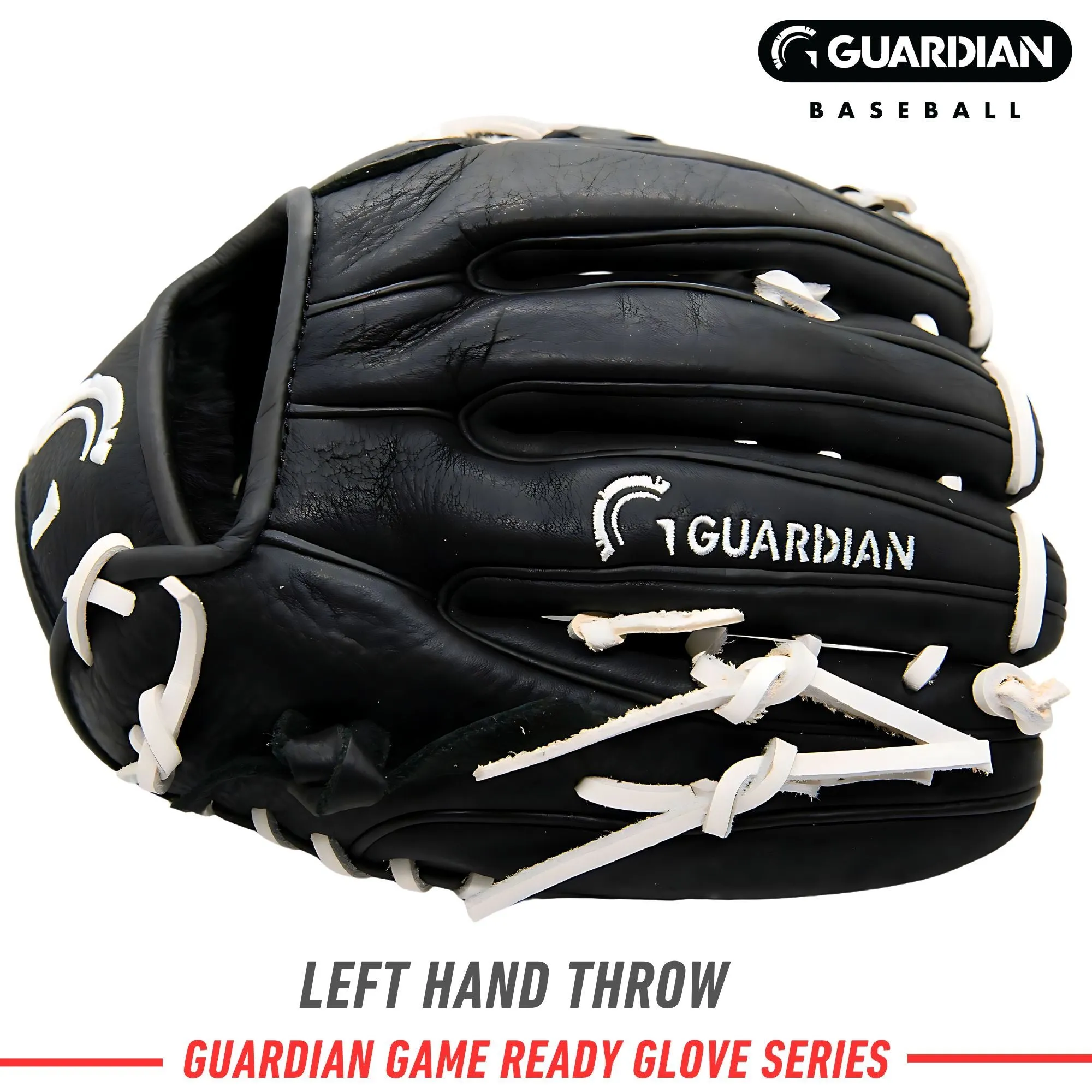 Guardian Game Ready Pre-Broken In Baseball Glove (Black/White)