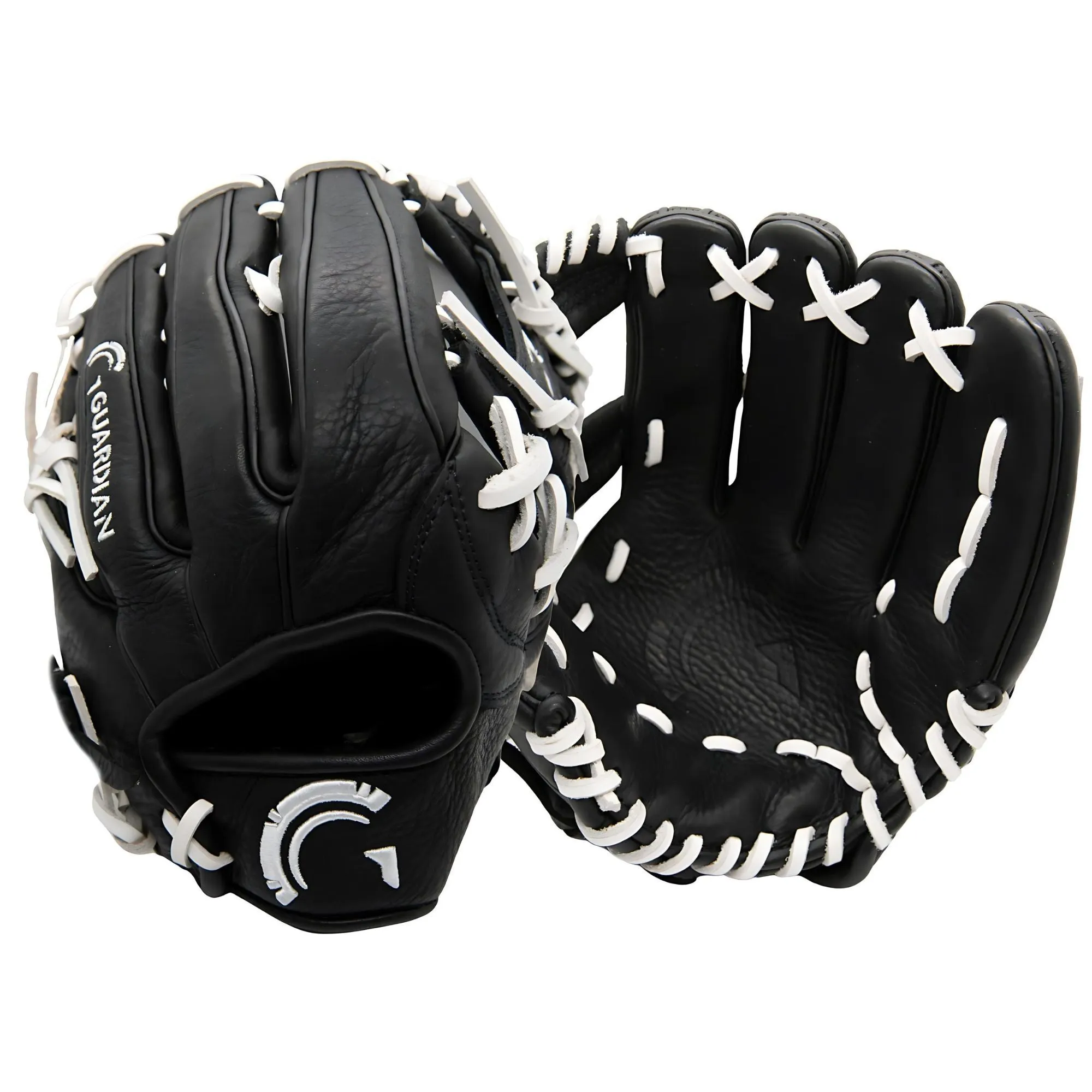 Guardian Game Ready Pre-Broken In Baseball Glove (Black/White)