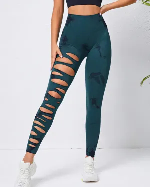 Halle Seamless Scrunch Leggings - Teal