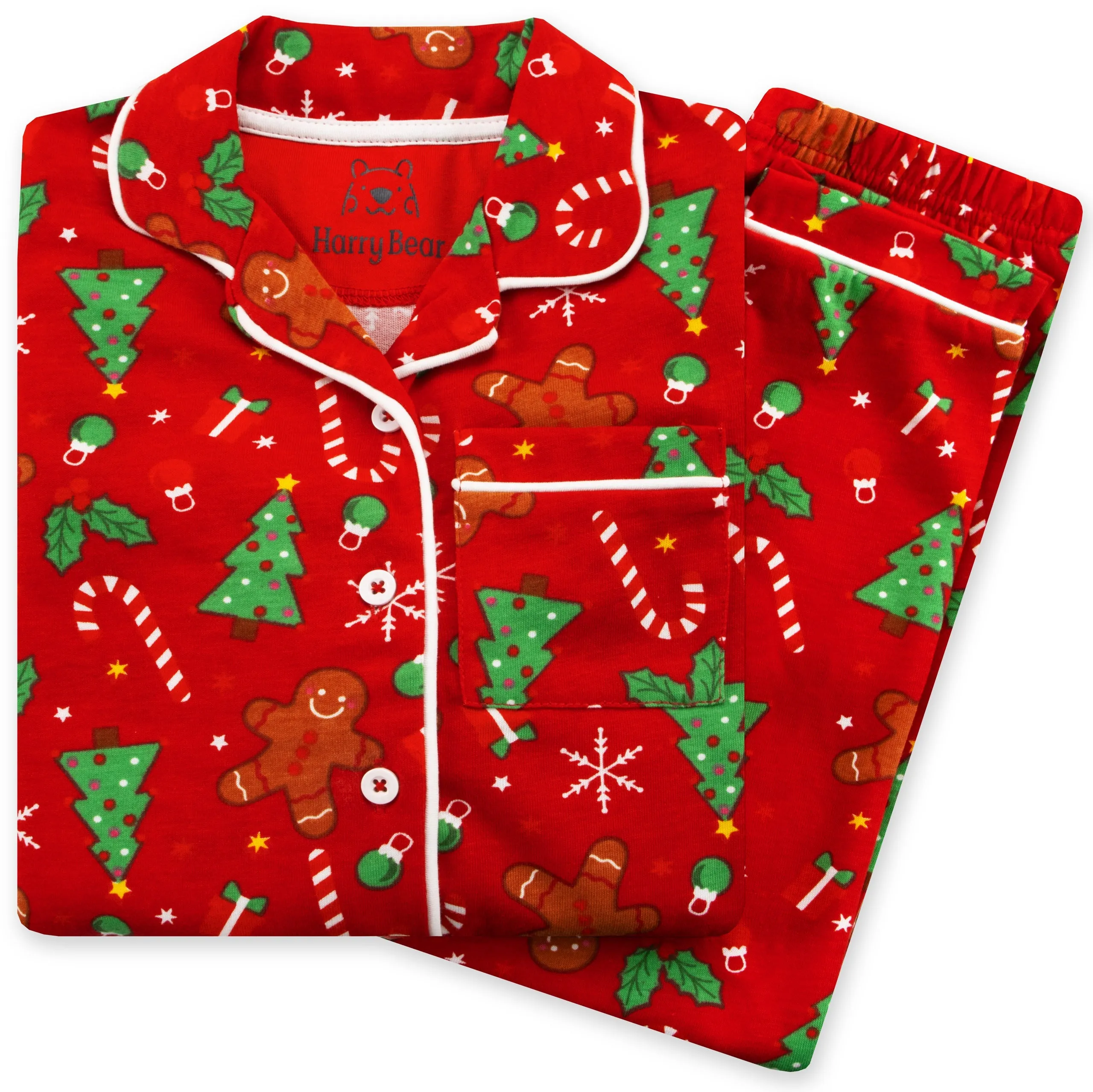 Harry Bear Girls Gingerbread Christmas Pyjamas