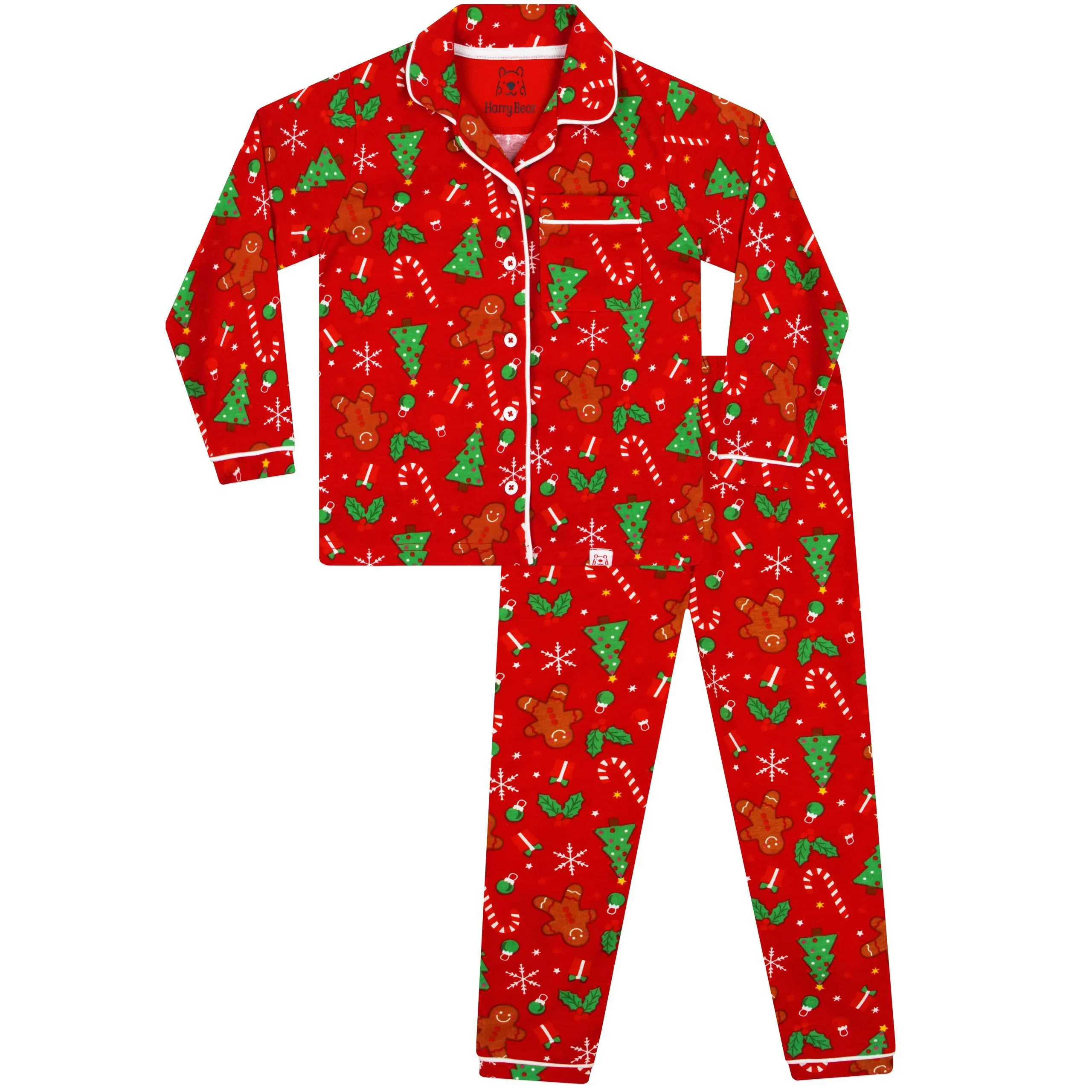 Harry Bear Girls Gingerbread Christmas Pyjamas