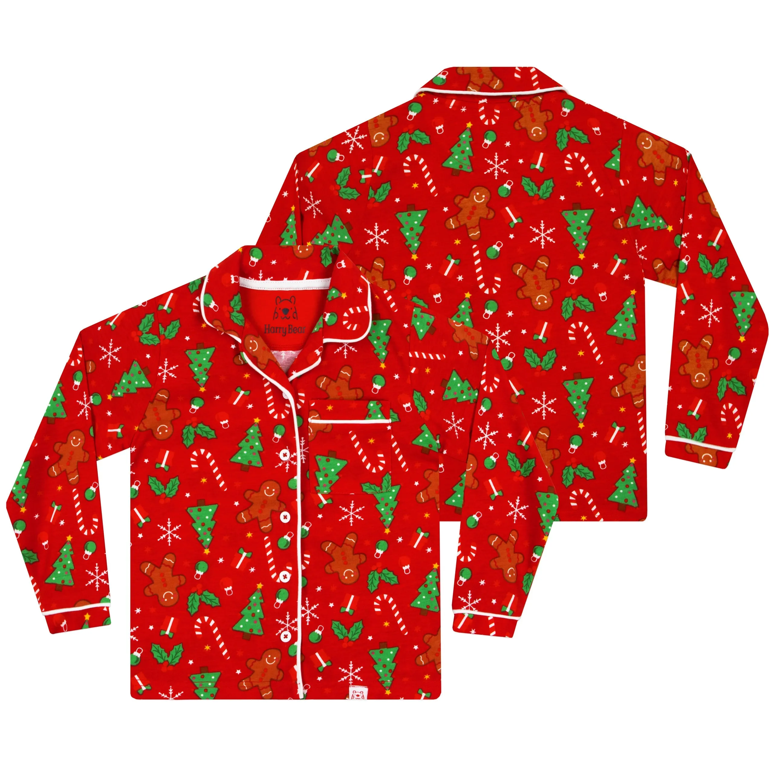 Harry Bear Girls Gingerbread Christmas Pyjamas