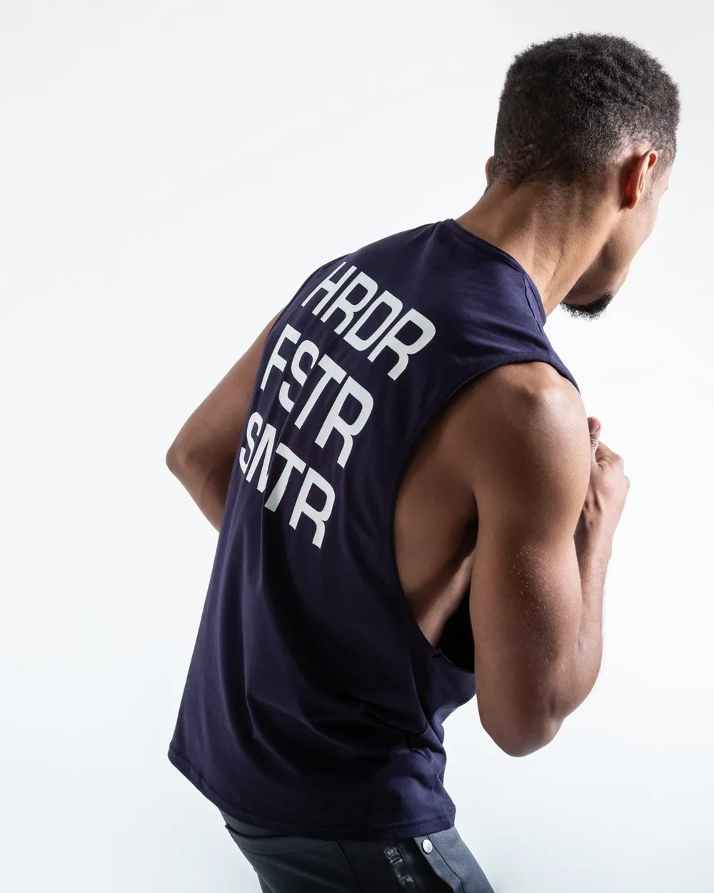HRDR FSTR SMTR MUSCLE TANK - NAVY
