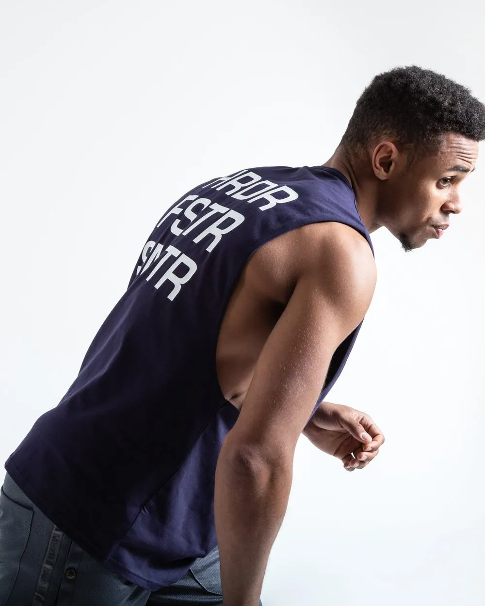 HRDR FSTR SMTR MUSCLE TANK - NAVY