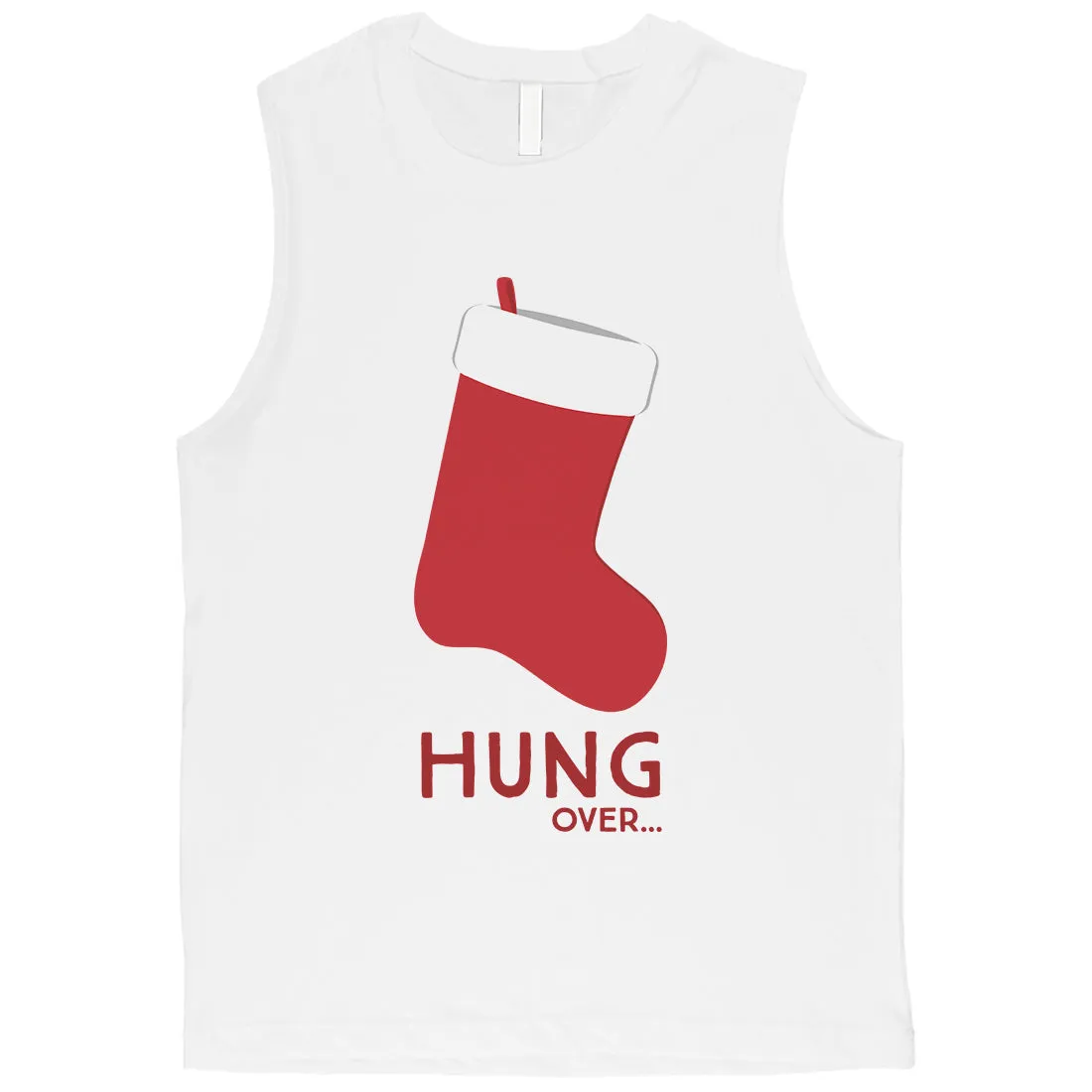 Hungover Christmas Stocking Mens Muscle Shirt