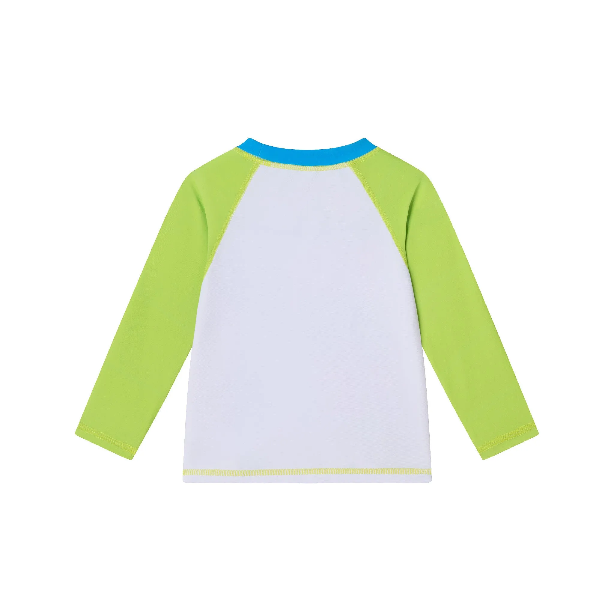 Infant (9-12M) Rashguard & Swim Trunk Set | Lime & Blue Breeze