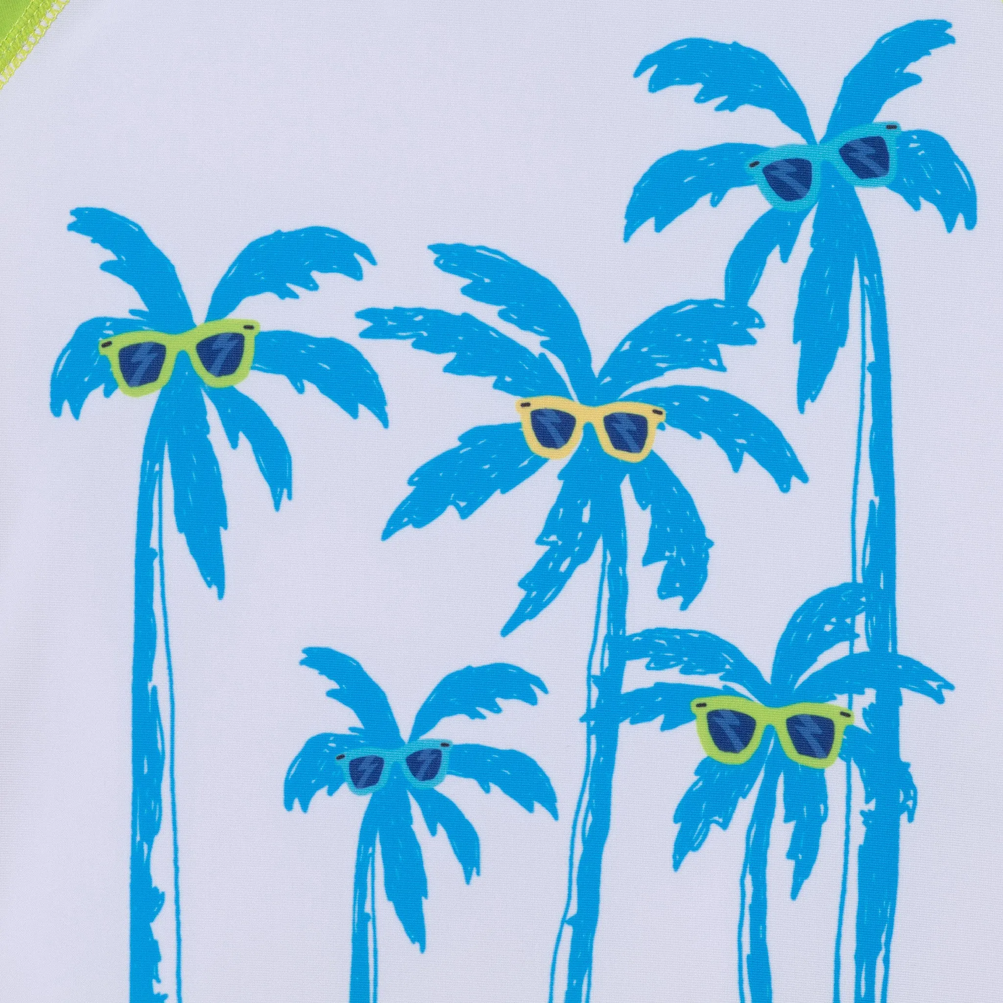 Infant (9-12M) Rashguard & Swim Trunk Set | Lime & Blue Breeze
