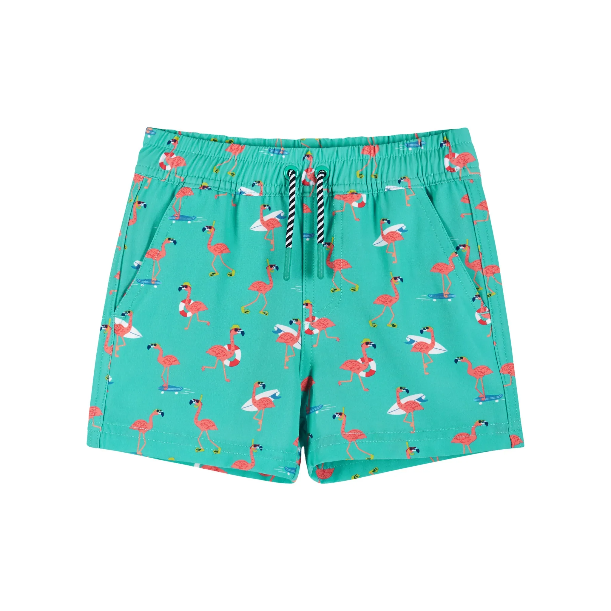 Infant Rashguard and Boardshort Set | Skate & Surf Flamingo Graphic