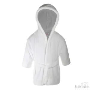 INFANTS WHITE FLEECE ROBE (0-24m) (PK4) FBR22-W