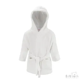 INFANTS WHITE FLEECE ROBE NO. FBR22-W-6-12M