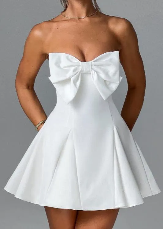 Ivyshape | Bow-Detail Corset Dress