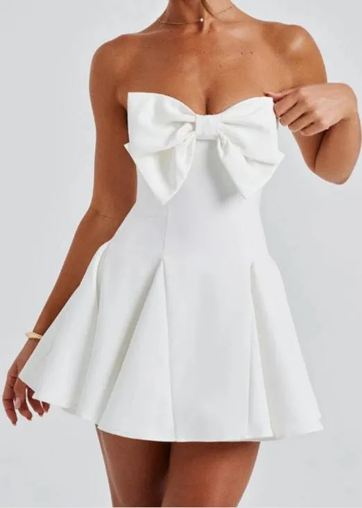 Ivyshape | Bow-Detail Corset Dress