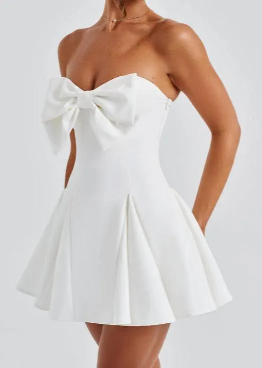Ivyshape | Bow-Detail Corset Dress