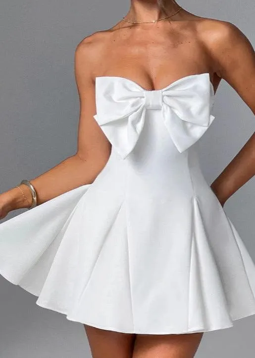 Ivyshape | Bow-Detail Corset Dress
