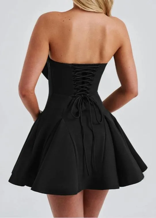 Ivyshape | Bow-Detail Corset Dress