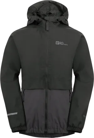 Jack Wolfskin Kids&#x27; Rainy Days 2-Layer Jacket Granite Black | Buy Jack Wolfskin Kids&#x27; Rainy Days 2-Layer Jacket Granite Black here | Outnorth