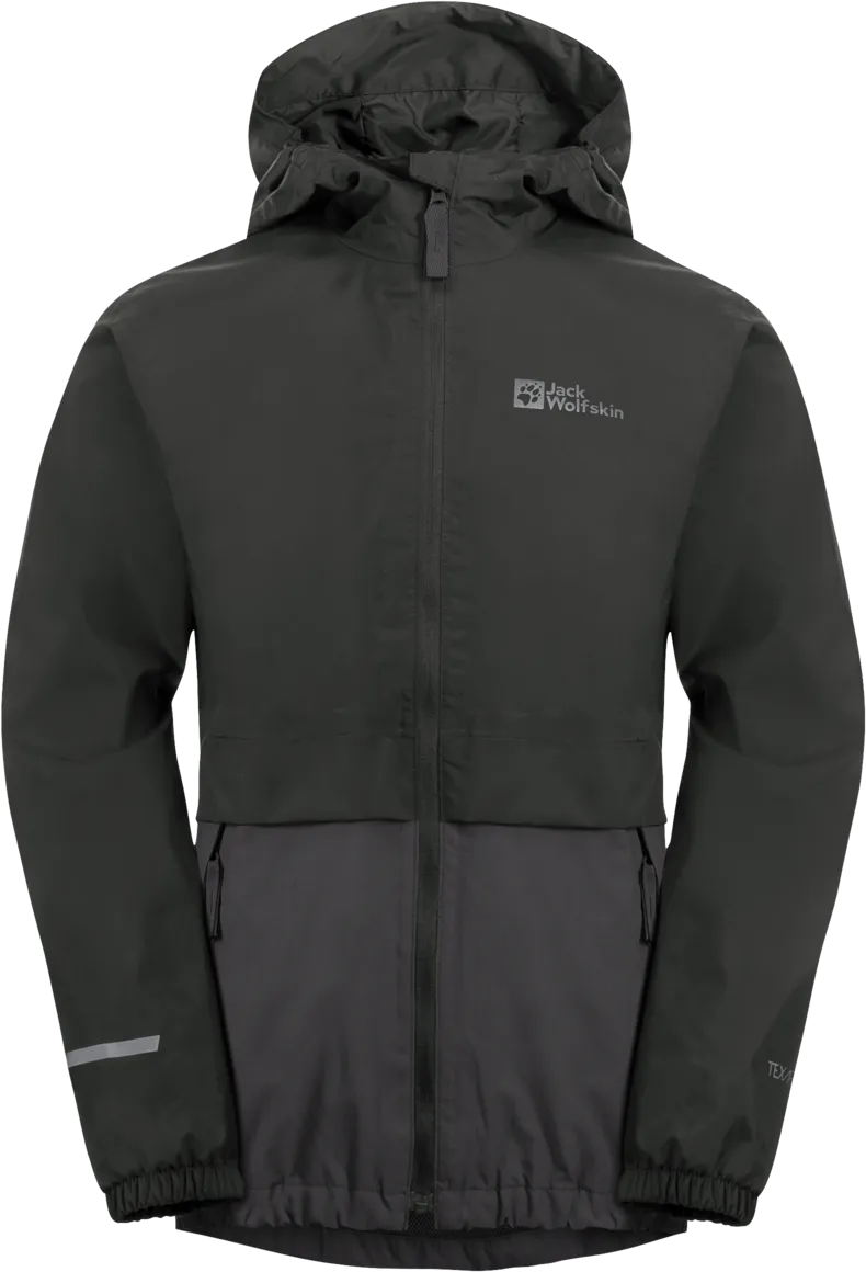 Jack Wolfskin Kids&#x27; Rainy Days 2-Layer Jacket Granite Black | Buy Jack Wolfskin Kids&#x27; Rainy Days 2-Layer Jacket Granite Black here | Outnorth