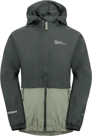 Jack Wolfskin Kids&#x27; Rainy Days 2-Layer Jacket Slate Green | Buy Jack Wolfskin Kids&#x27; Rainy Days 2-Layer Jacket Slate Green here | Outnorth