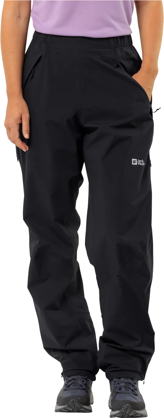 Jack Wolfskin Women&#x27;s Rainy Days 3-Layer Pants Black | Buy Jack Wolfskin Women&#x27;s Rainy Days 3-Layer Pants Black here | Outnorth